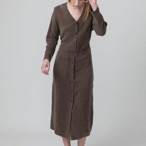 Ozma of California Mal Pais Duster, Tobacco Cupro